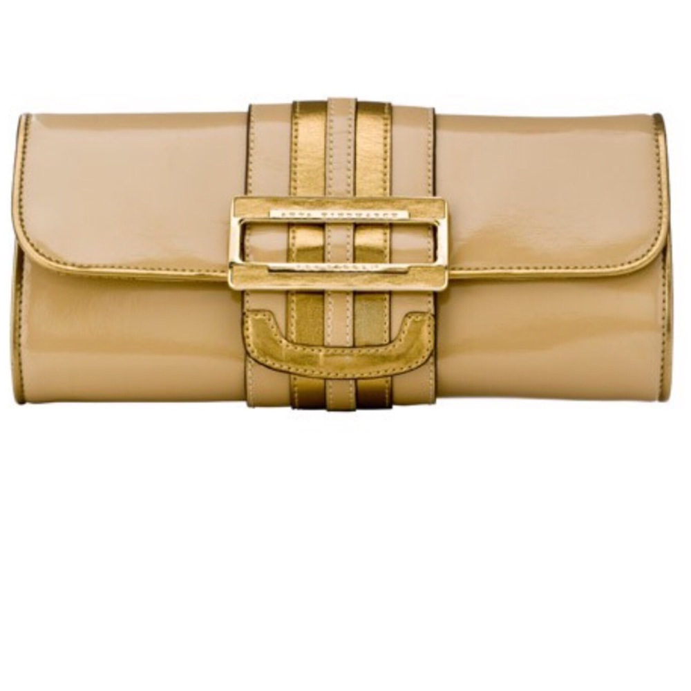 Clutch | Tan/Metallic Gold